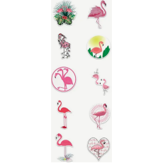 Cute Flamingo Stickers 10's - Sold Assorted